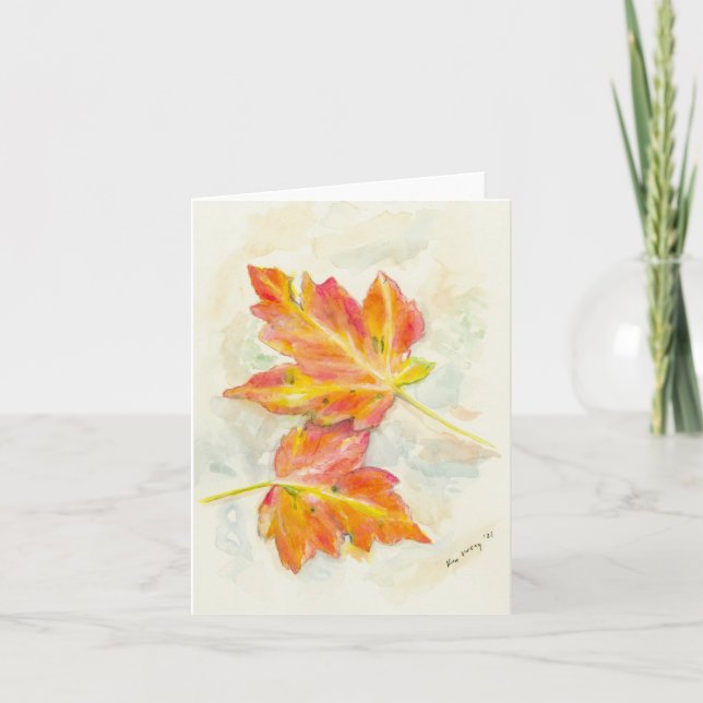 Carte de voeux pliée avec illustration originale (Devant)