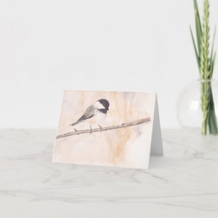 Carte de voeux pliée avec illustration originale