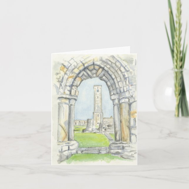 Carte de voeux pliée avec illustration originale (Devant)