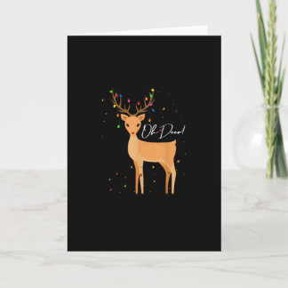 Carte de vœux pliée avec lumière de Noël Oh Deer P