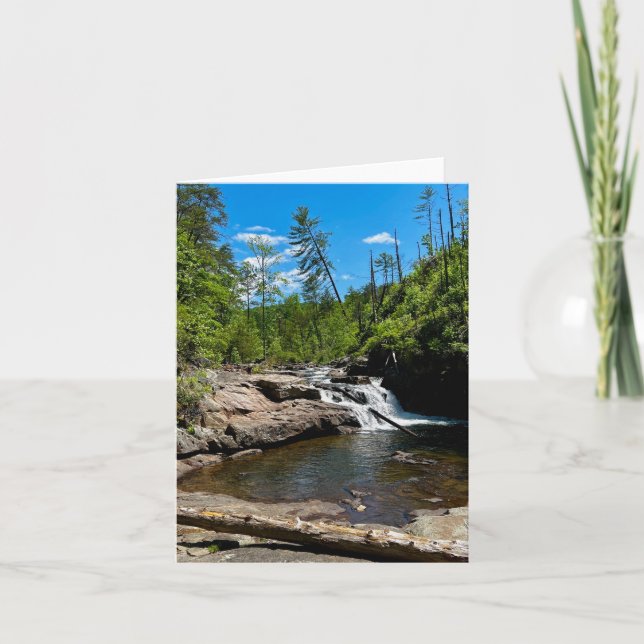 Carte de voeux pliée avec motif cascade (Devant)