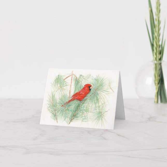 Carte de voeux pliée avec motif d'aquarelle (Devant)