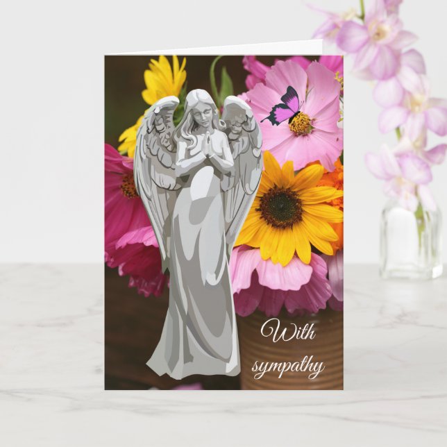 Carte de vœux pliée avec sympathie (Orchidée)