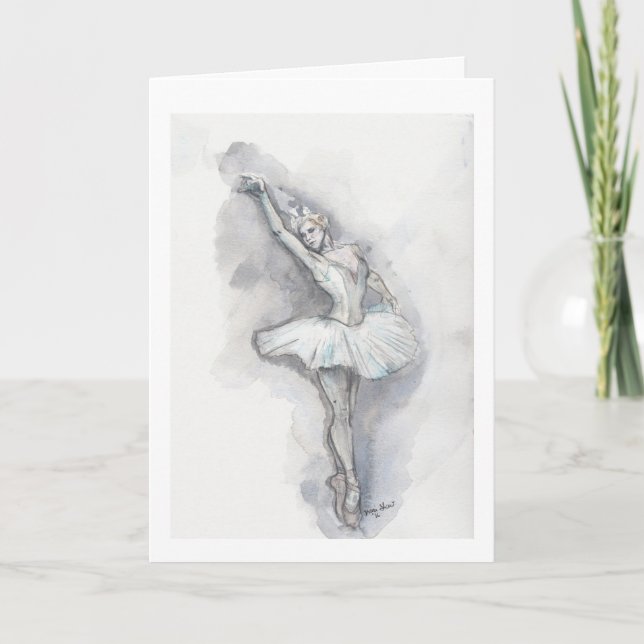 Carte de voeux pliée Ballerina (Devant)