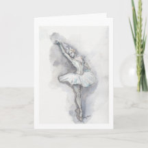 Carte de voeux pliée Ballerina