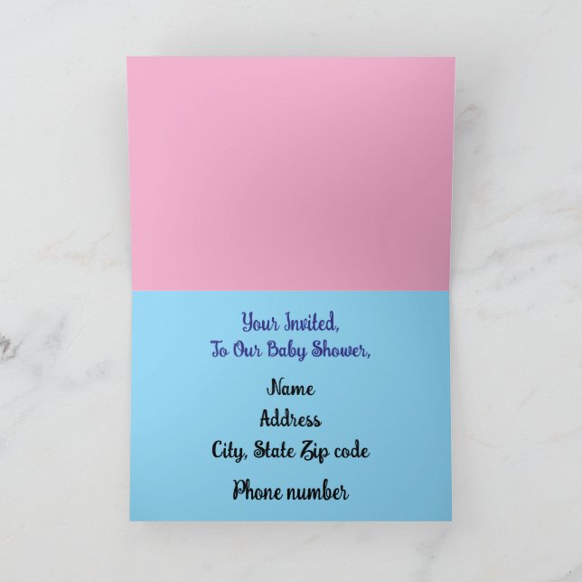 Carte de vœux pliée bébé (Intérieur)