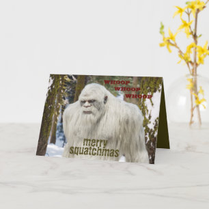 Carte de voeux pliée bigfoot, sasquatch, squatchin