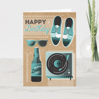 Carte de vœux pliée Birthday Brew