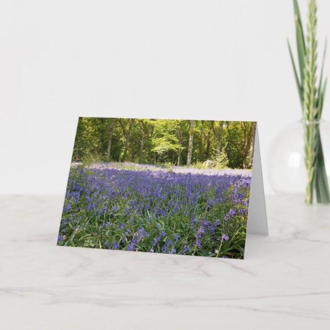 Carte de vœux pliée Bluebell Wood (Devant)