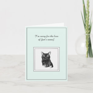 Carte de voeux pliée Bombay Cat Sympathy