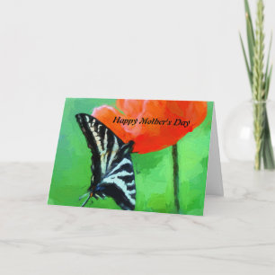 Carte de vœux pliée Bonne fête des Mères