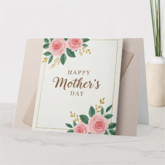 Carte de voeux pliée Bonne journée de la mère