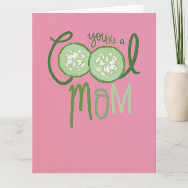 Carte de vœux pliée Cool Mom pour la fête des mère (Devant)