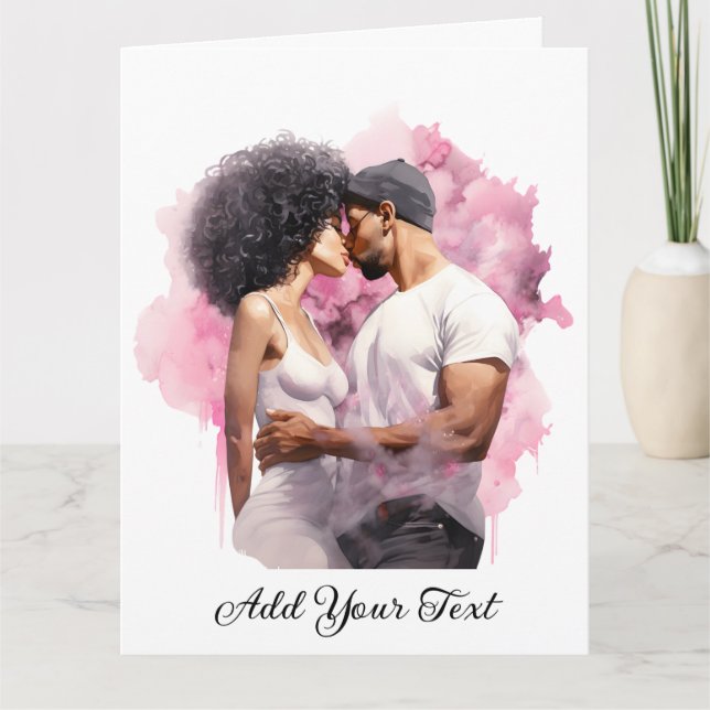 Carte de vœux pliée d'amour (Devant)