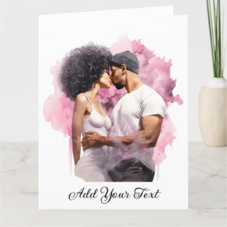 Carte de vœux pliée d'amour