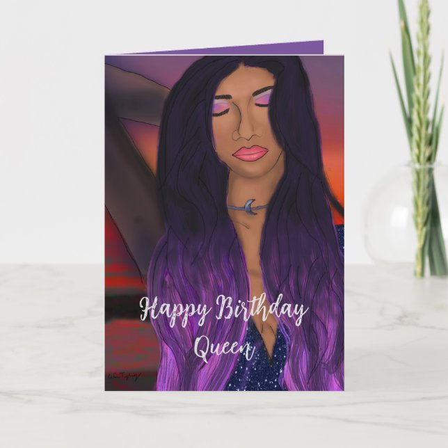 Carte de voeux pliée de 4 po x 5,6 po pour l'anniv (Devant)