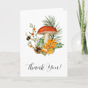 Carte de voeux pliée de champignons