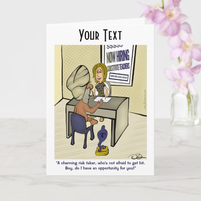 Carte de voeux pliée de charme (Orchidée)