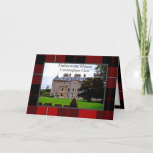 Carte de vœux pliée de la maison écossaise du clan