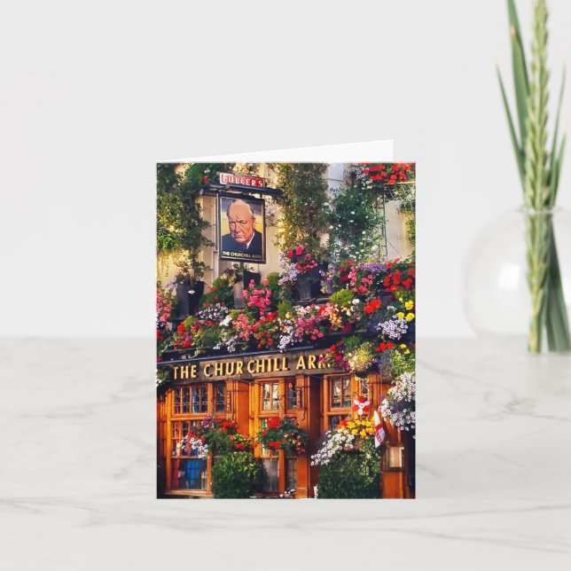 Carte de voeux pliée de la scène londonienne (Devant)