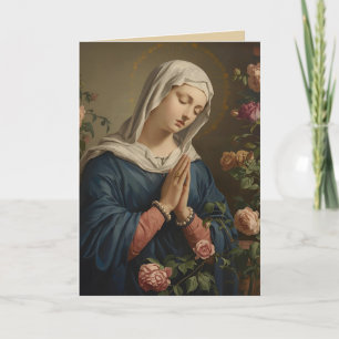 Carte de voeux pliée de Marie