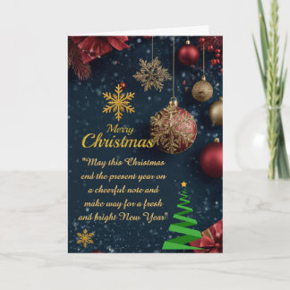 Carte de vœux pliée de Noël