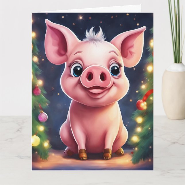 Carte de vœux pliée de Noël (Devant)