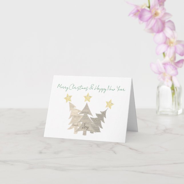 Carte de vœux pliée de Noël (Orchidée)