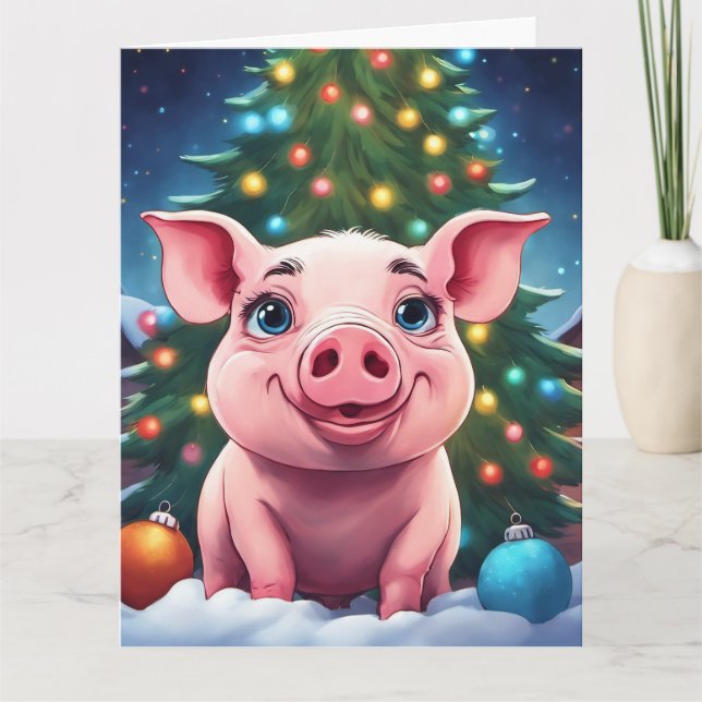 Carte de vœux pliée de Noël (Devant)