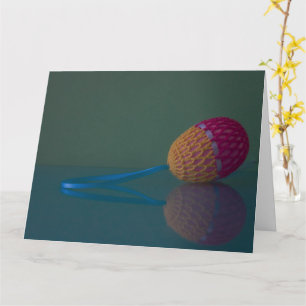 Carte de vœux pliée de Pâques au crochet coloré