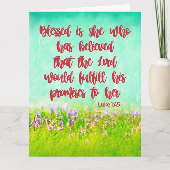 Carte de voeux pliée des écritures (Devant)