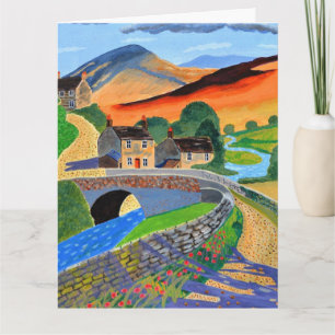 Carte de vœux pliée des Highlands écossais 