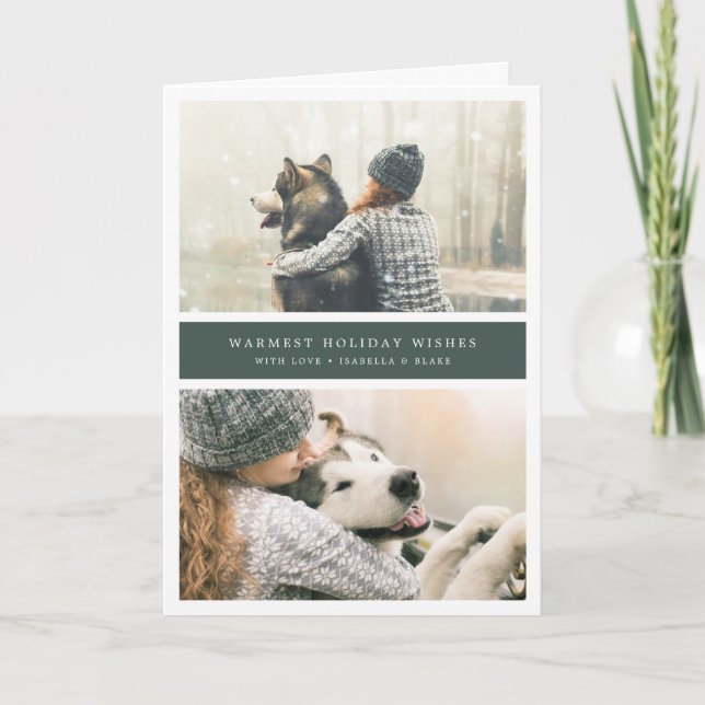 Carte de vœux pliée deux fois plus agréable (Devant)