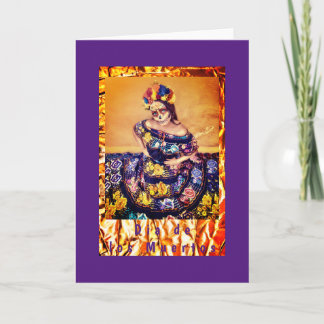 Carte de voeux pliée Dia de los Muertos, 5" x 7"