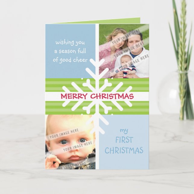 CARTE DE VOEUX PLIÉE :: dissection de flocon de ne (Devant)