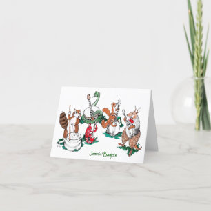 Carte de voeux pliée du critère amusant de Jamin B