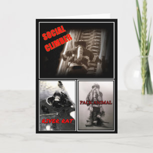 Carte de voeux pliée du pompier