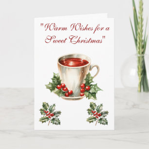 Carte de voeux pliée-Élégant Noël victorien