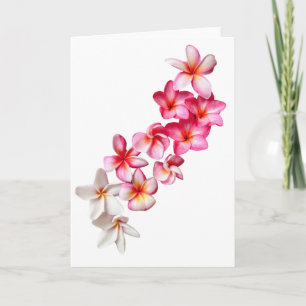 Carte de vœux pliée en collage de floraisons de pl