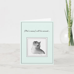 Carte de voeux pliée en forme de chat birman