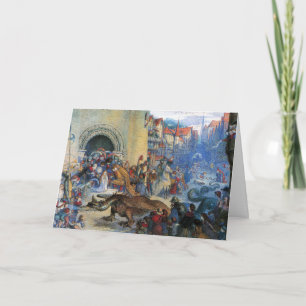 Carte de vœux pliée en forme de dragon pour l'anni