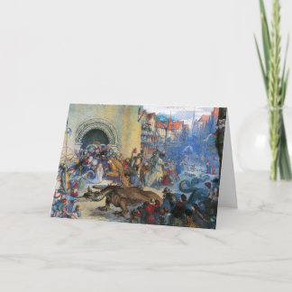Carte de vœux pliée en forme de dragon pour l'anni