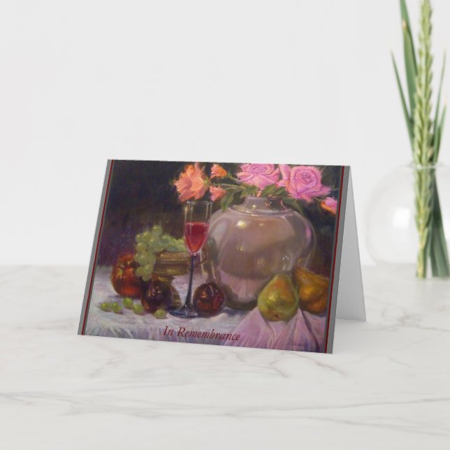 Carte de voeux pliée "En souvenir" (Devant)