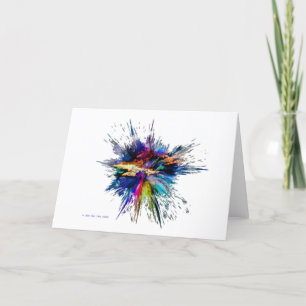 Carte de voeux pliée "Flash Feathers"