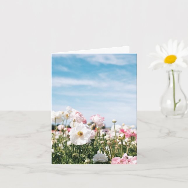 Carte de vœux pliée florale (Petite plante)