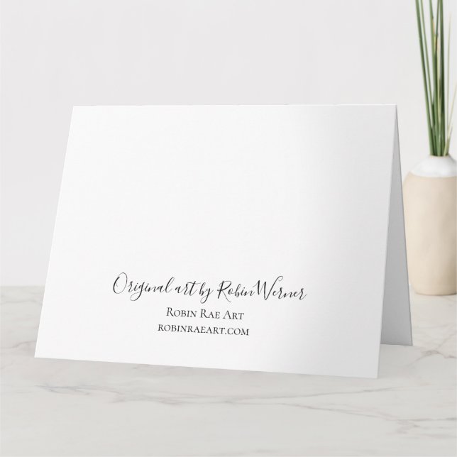 Carte de vœux pliée florale de campagne (Dos)