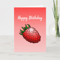 Carte de vœux pliée framboise pour anniversaire