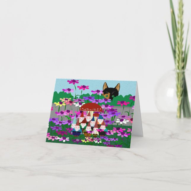 Carte de voeux pliée Gnomes (Devant)