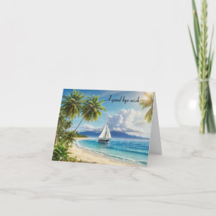 Carte de voeux pliée Good Bye Wish
