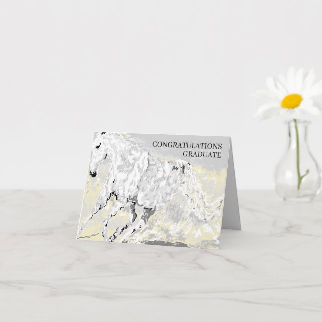 Carte de voeux pliée : Graduation (Petite plante)